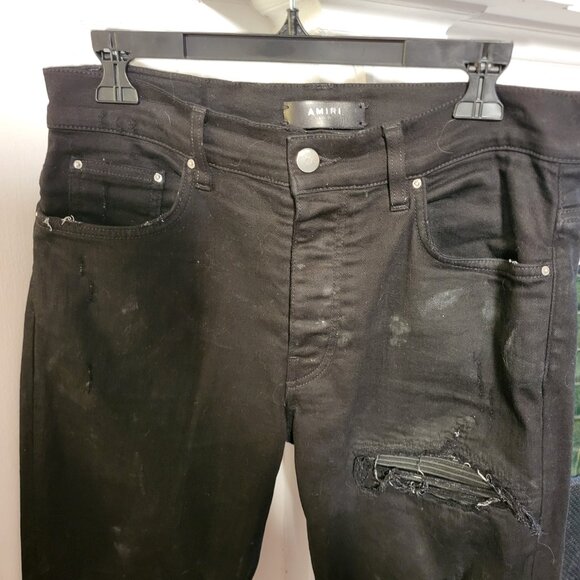 Amiri Black Distressed Jeans - Picture 3 of 6